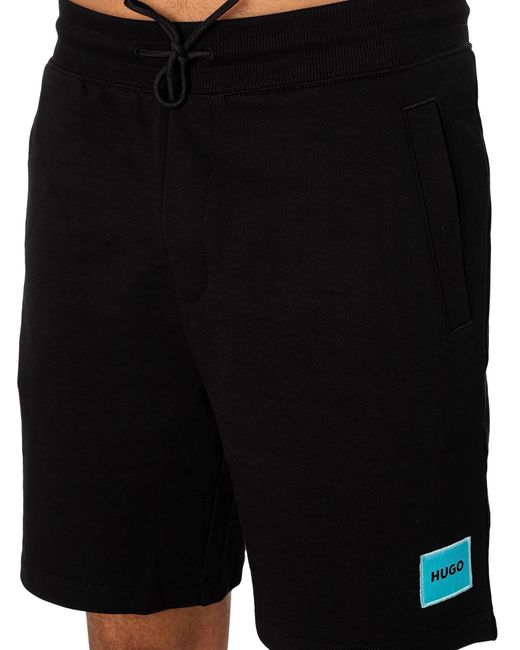 HUGO Black Diz222 Sweat Shorts for men