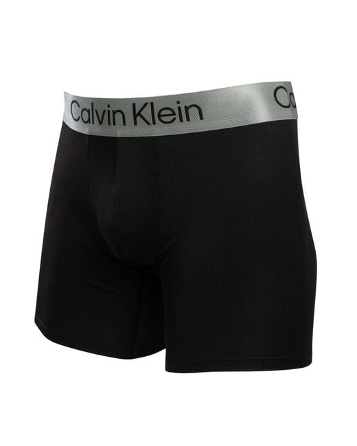 Calvin Klein Black 3 Pack Brushed Microfiber Boxer Briefs for men