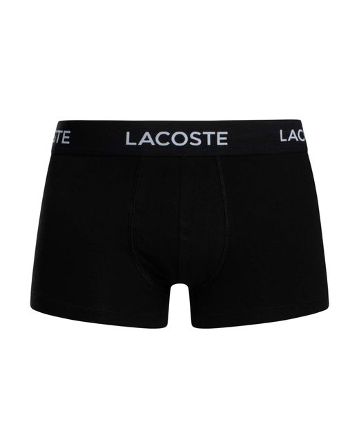 Lacoste Black 5 Pack Cotton Stretch Trunks for men