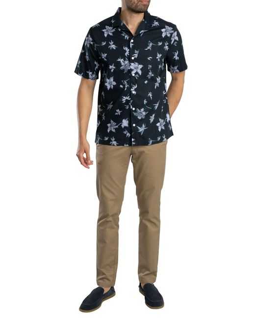 Superdry Blue Cabana Print Short Sleeved Shirt for men