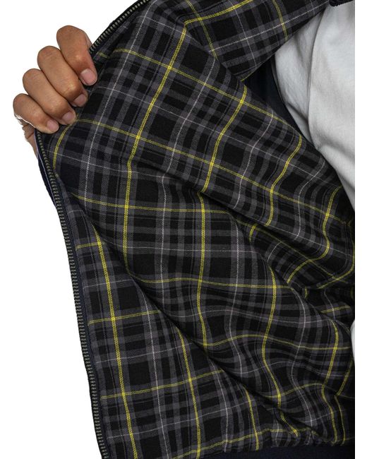 Lyle & Scott Blue Corduroy Harrington Jacket for men