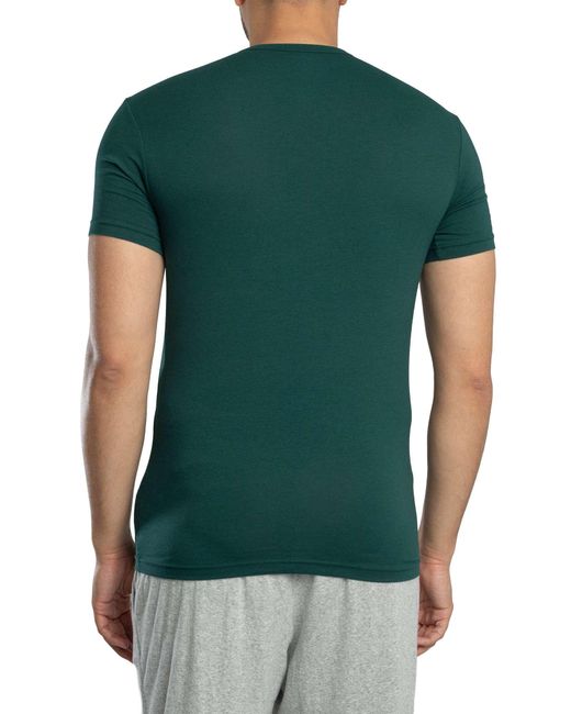 Emporio Armani Green 2 Pack Lounge Crew Neck Fitted T-shirt for men