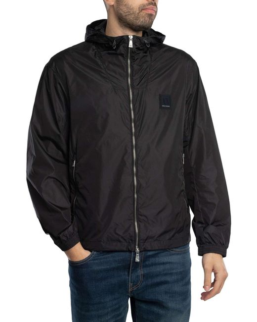 ARMANI EXCHANGE Black Box Logo Jacket for men