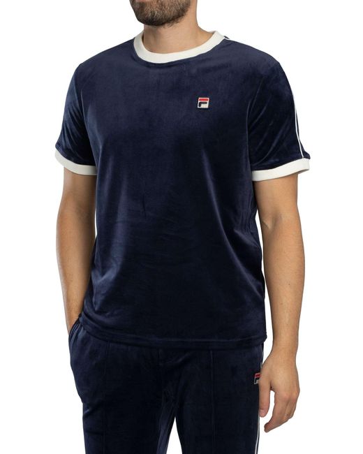Fila Blue Basilio Velour T-shirt for men