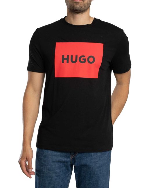 HUGO Black Dulive222 Graphic T-shirt for men