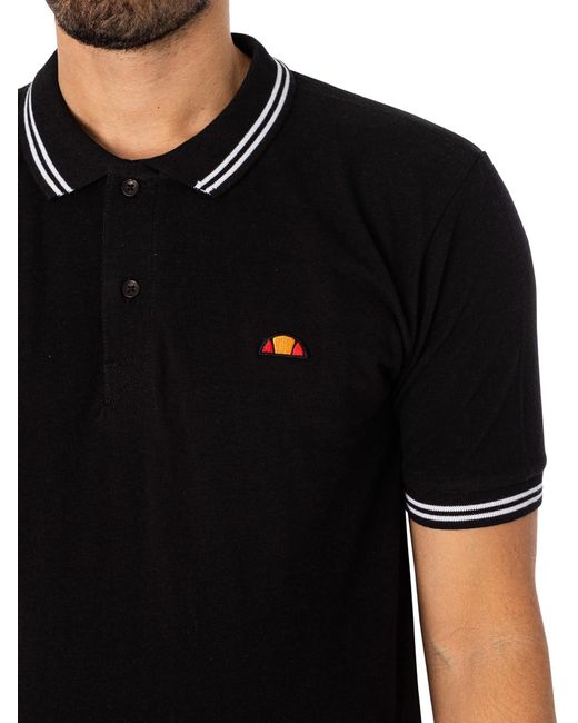 Ellesse Black Rookie Polo Shirt for men