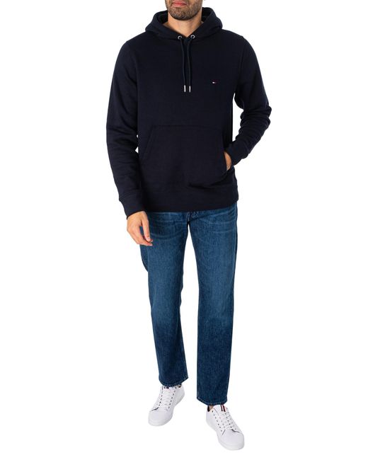 Tommy Hilfiger Blue Classic Flag Pullover Hoodie for men