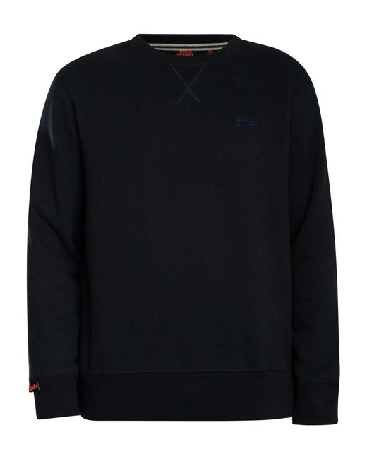 Superdry Blue Essential Logo Sweatshirt for men