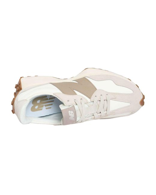 New Balance White 327 Leather Trainers for men