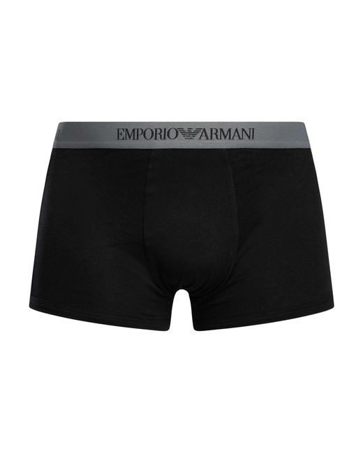 Emporio Armani Black 3 Pack Trunks for men