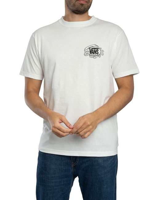 Vans White Hot Lines Back Graphic T-shirt for men