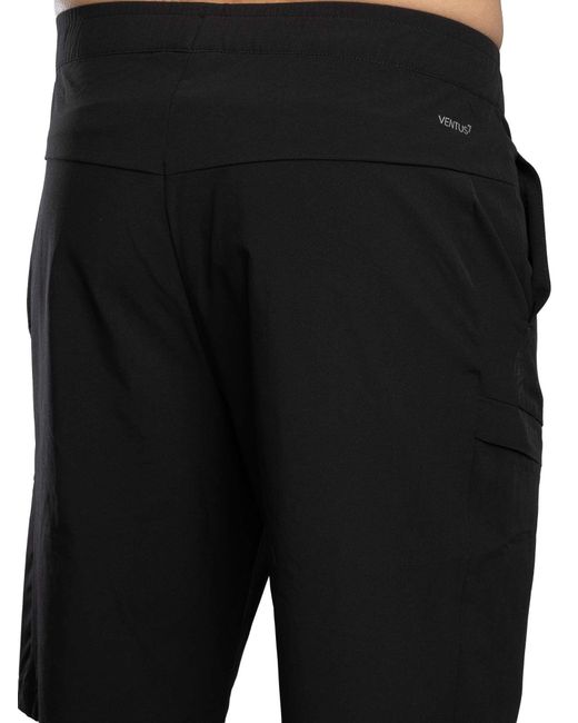 EA7 Black Lightweight Cargo Shorts for men