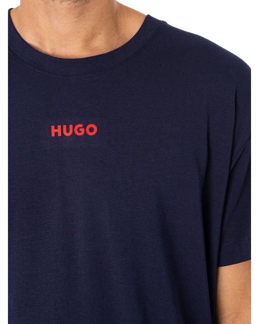 HUGO Blue Linked T Shirt for men