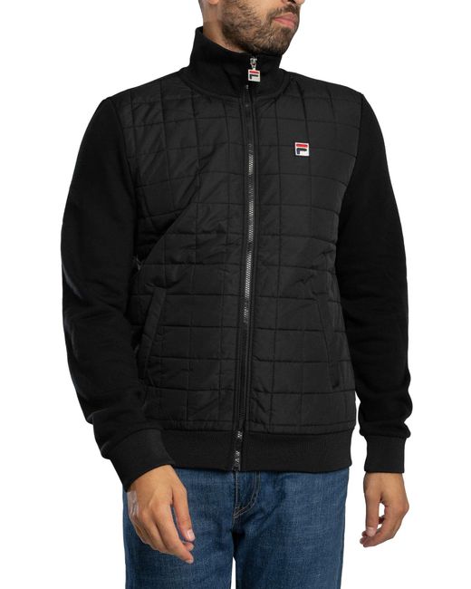 Fila Black Moor Padded Front Jacket for men
