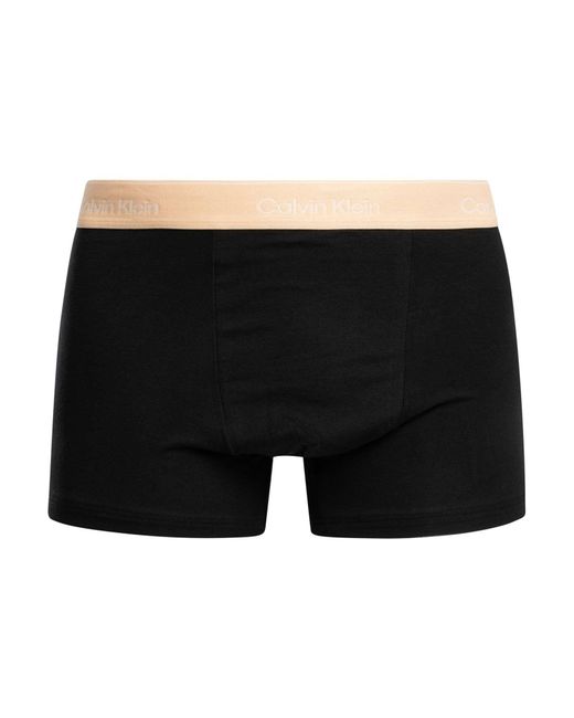 Calvin Klein Black 3 Pack Icon Relaxed Fit Trunks for men