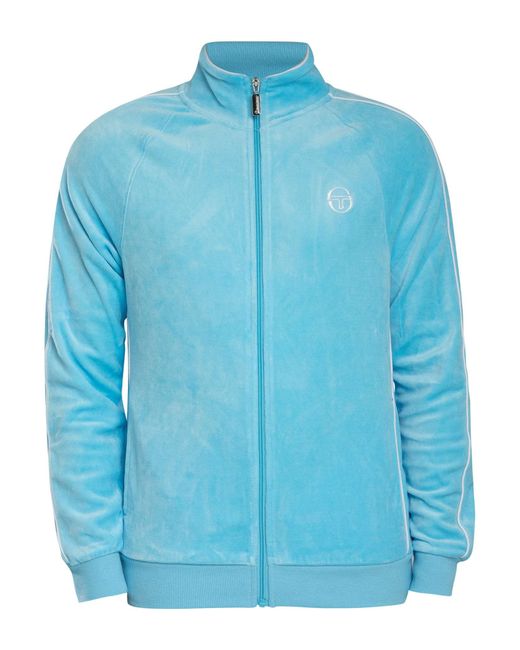 Sergio Tacchini Blue Tasso Velour Track Jacket for men