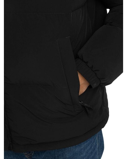 Lacoste Black Water Repellent Hooded Down Jacket for men