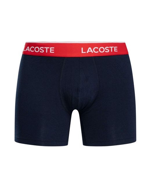 Lacoste Blue 3 Pack Boxer Briefs for men