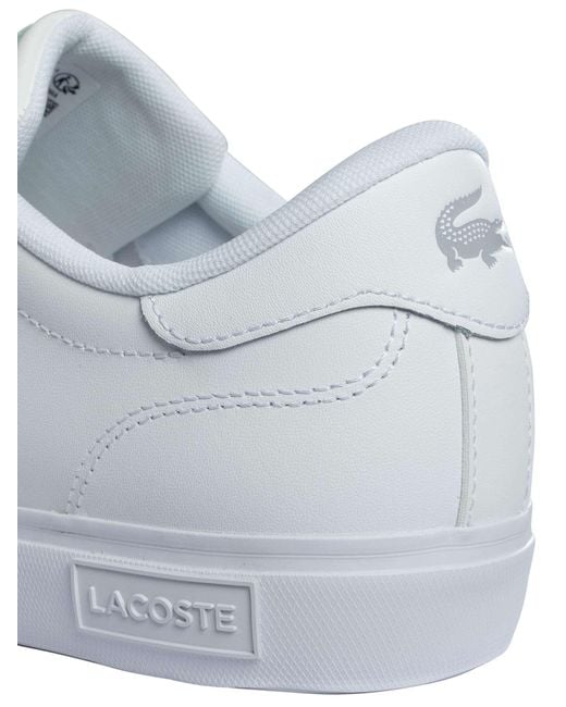Lacoste White Powercourt 125 2 Sma Leather Trainers for men
