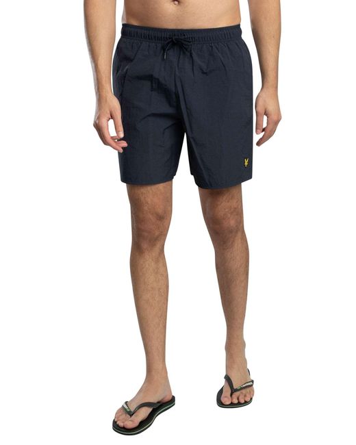 Lyle & Scott Blue Plain Swim Shorts for men
