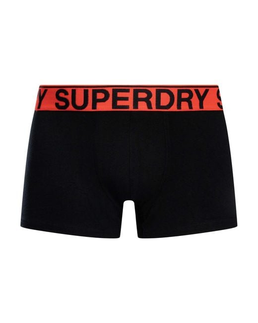 Superdry Black 3 Pack Trunks for men