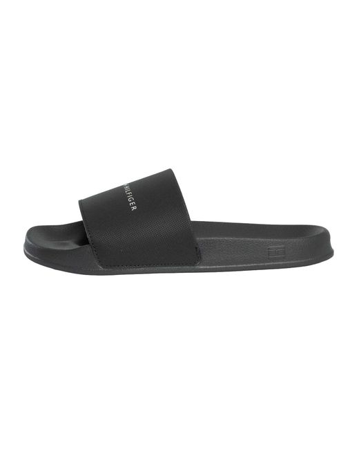 Tommy Hilfiger Black Core Pool Sliders for men