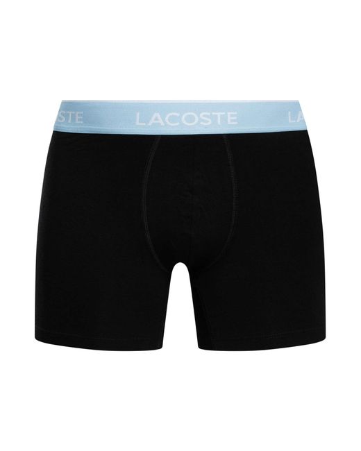 Lacoste Black 3 Pack Boxer Briefs for men