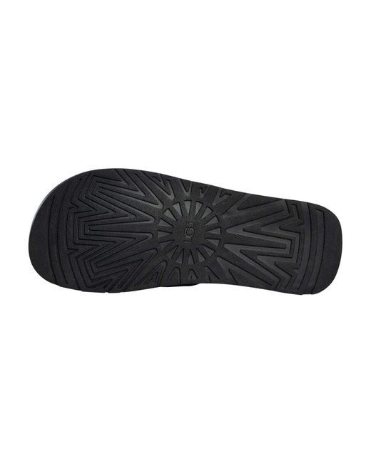 Ugg Black Seaside Ii Leather Sliders for men