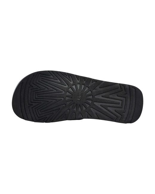 Ugg Black Seaside Ii Leather Sliders for men