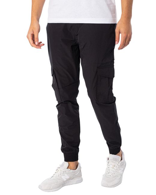 Alpha Industries Tapered Cargo Joggers in Black for Men | Lyst