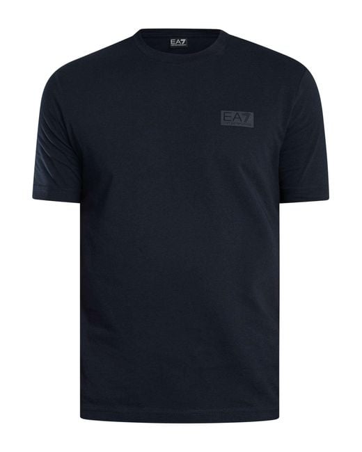 EA7 Blue Back Box Logo T-shirt for men