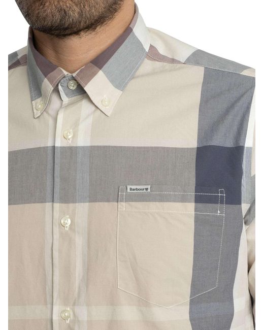 Barbour Gray Harris Tailored Tartan Shirt for men