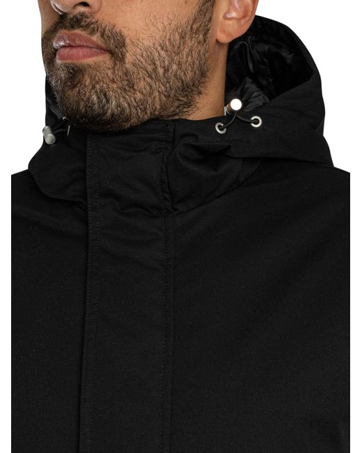 Jack & Jones Black Wolf Parka Jacket for men