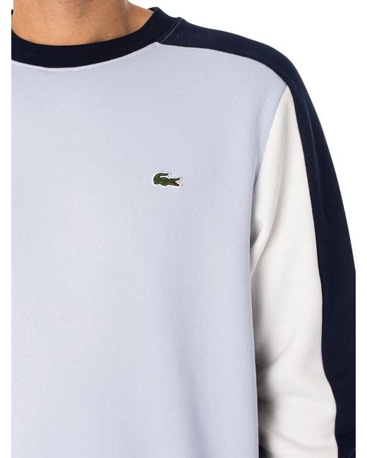 Lacoste Blue Logo Organic Cotton Sweatshirt for men