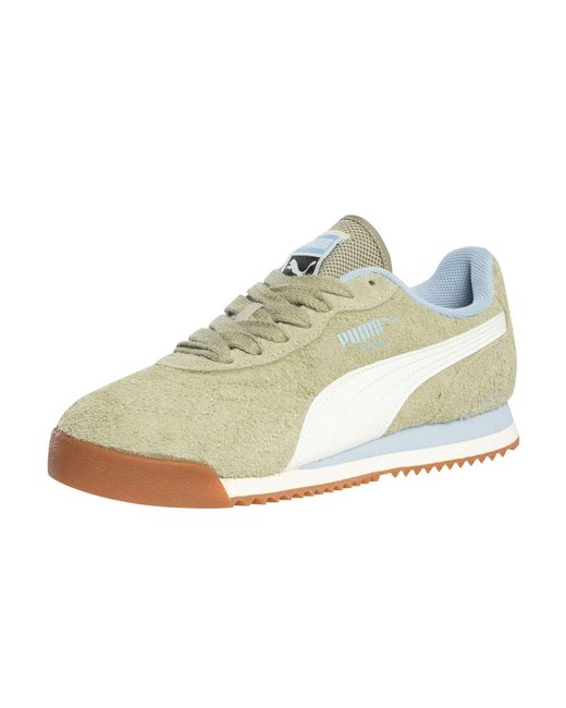 PUMA White Roma Anniversario Suede Trainers for men