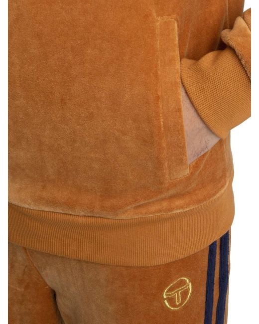 Sergio Tacchini Orange Damarindo Velour Track Jacket for men