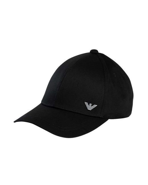 Emporio Armani Black Side Logo Baseball Cap for men