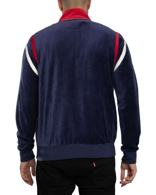 Fila Blue Gabriele Contrast Panel Track Jacket for men