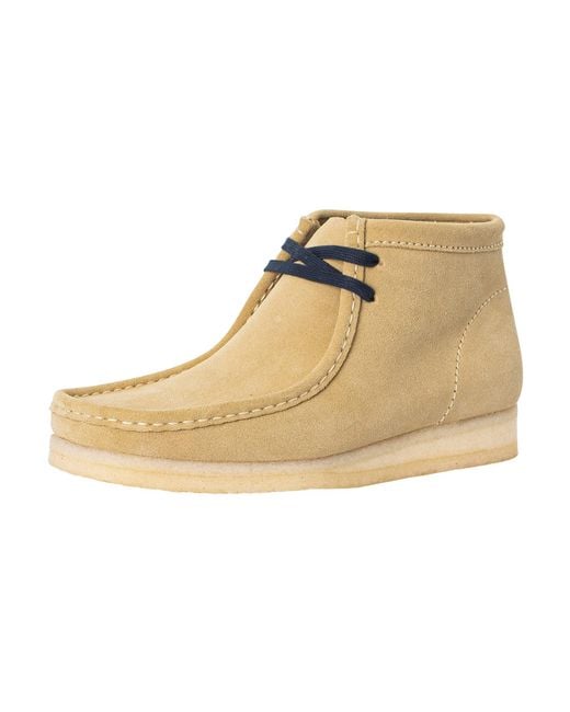 Clarks Natural Wallabee Suede Boots for men