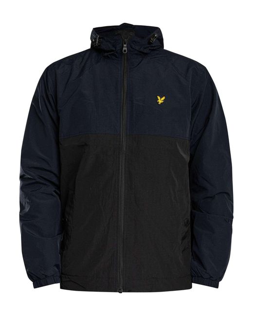 Lyle & Scott Blue Colourblock Zip Through Jacket for men