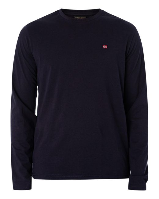 Napapijri Blue Salis Longsleeved T-shirt for men