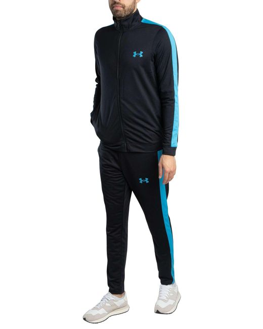 Under Armour Blue Rival Knit Tracksuit for men