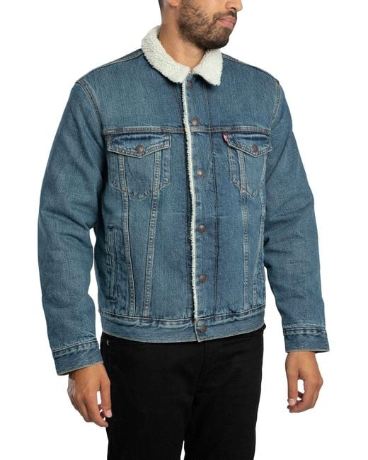 Levi's Blue Type 3 Sherpa Trucker Jacket for men