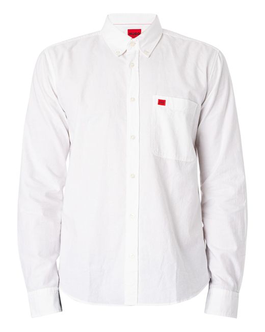 HUGO White Evito Slim Shirt for men
