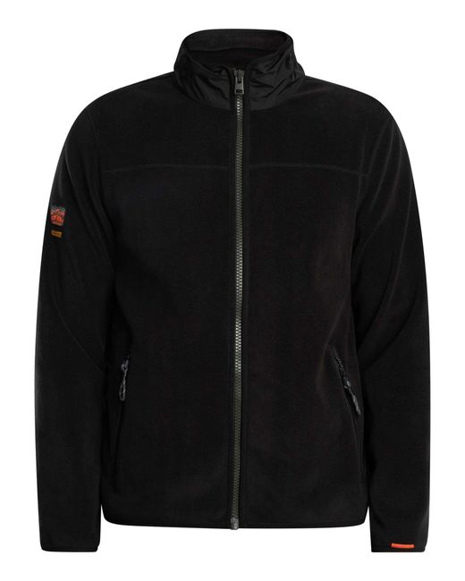 Superdry Black Active Zip Fleece for men