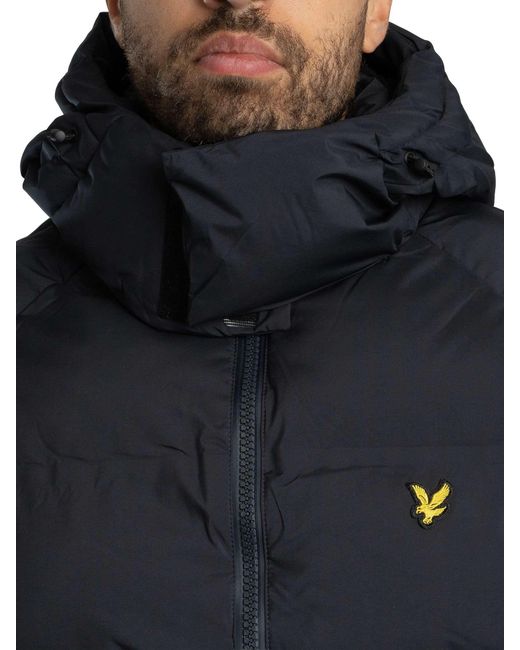 Lyle & Scott Blue Welded Puffer Jacket for men