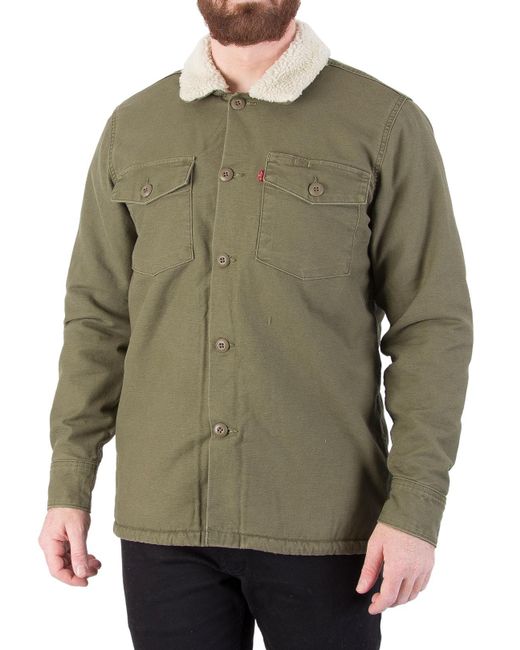Olive Night Military Sherpa Jacket 