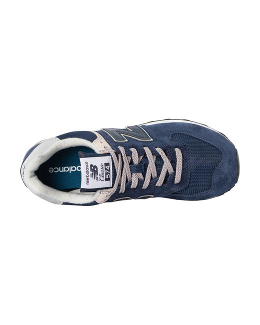 New Balance Blue 574 Suede Trainers for men