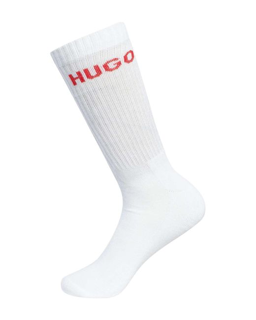 HUGO White 6 Pack Quarter Socks for men