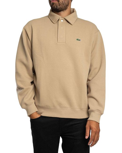 Lacoste Natural Logo Longsleeved Polo Shirt for men